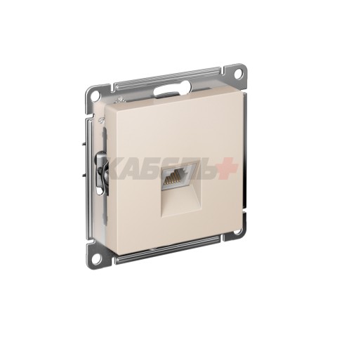 ATLASDESIGN РОЗЕТКА компьютерная RJ45 кат. 6A, механизм, БЕЖЕВЫЙ