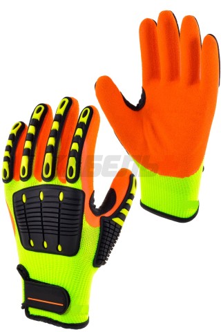 Перчатки из полиэстера усиленные термопластичной резиной на тыльной стороне, для защиты от минимальных рисков (размер 10)