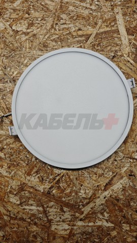 Светодиодная панель встраиваемая круглая 220В, 24Вт, CRI:80Ra, 1920Лм, Ф 220/208 мм, алюминиевый корпус, изолированный драйвер, 2700К