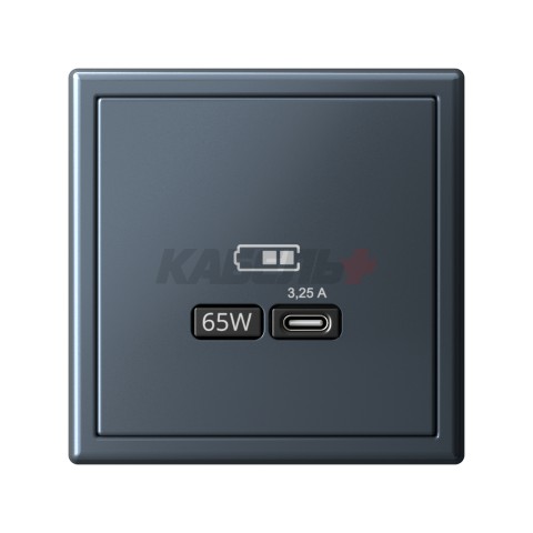 ARTGALLERY USB РОЗЕТКА тип-С 65Вт высокоскор.заряд. QC, PD, механизм, ГРИФЕЛЬ