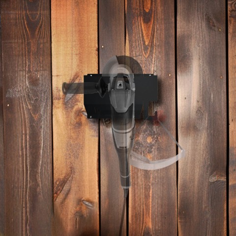 Держатель для угловых шлифмашинок до 230мм, настенный, с крючками, черный REXANT