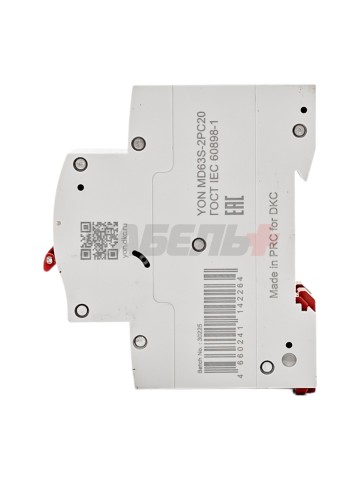 Автоматический выключатель YON max типа MD63S, 4,5кА, 2 полюса, хар-ка C, 20А DKC