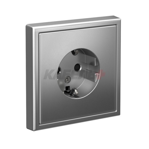 ARTGALLERY РОЗЕТКА с заземлением со шторками, 16А, механизм, СТАЛЬ