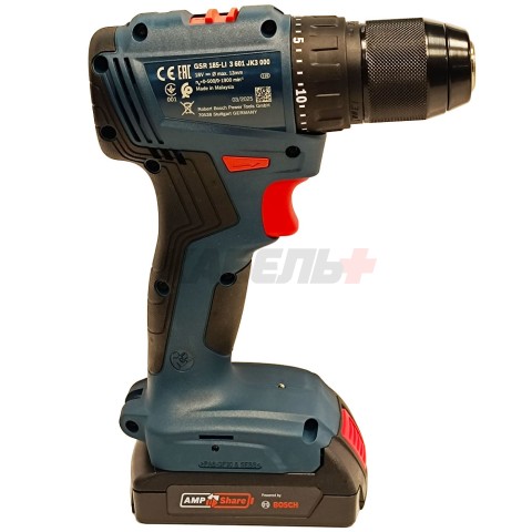 Шуруповерт GSR 185 LI аккумуляторный (50Nm / 2*2,0 Ah / BL / Кейс), BOSCH