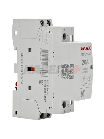 Контактор модульный YON max типа MCE, 2P, 20A, 240В, 2НО DKC
