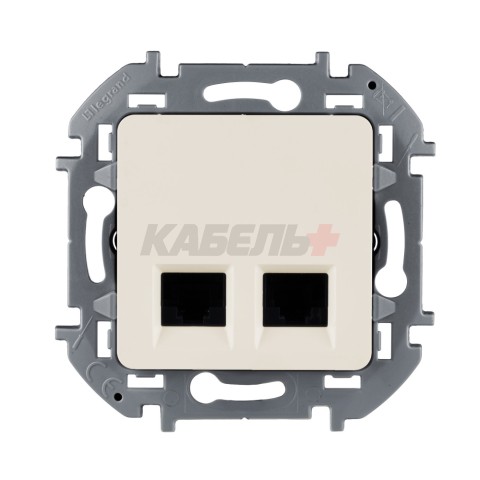 Inspiria - Розетка 2хRJ-45 UTP CAT5E (сл.кость)