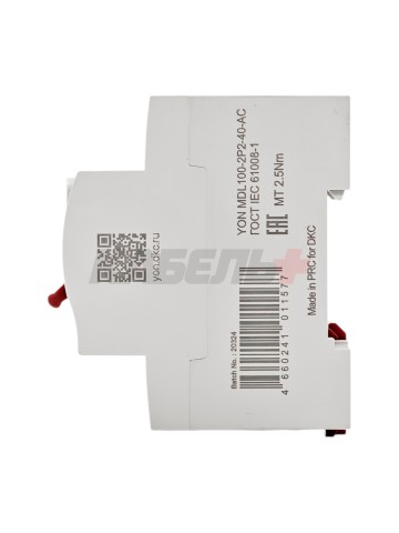 Устройство защитного отключения УЗО ВДТ YON MAX MDL100, 2P, 30mA, 40A, тип АС DKC