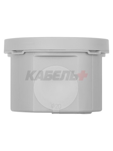 Распаячная коробка, двухкомпонентная, ОП D70х50 мм, IP66, 4 вх., серая, инд. штрихкод TDM