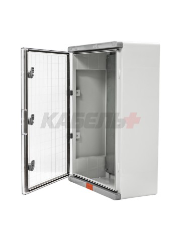 Пластиковый корпус 600х400х200 (ВхШхГ) прозрачная дверь, с монтажной платой, Design Pro Series IP67