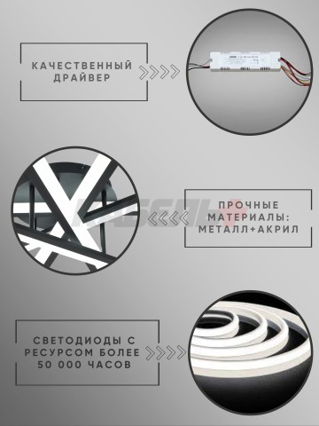 Светильник JX630116/5 95Вт черный