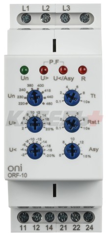 Реле контроля фаз ORF-10 3 фазы 2 контакта 220-460В AC ONI