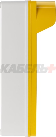 Корпус КП104 c козырьком для кнопок, 4 места, ABS желтый, IP66 TDM