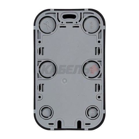 QUTEO Розетка 2-местная для открытой установки с заземлением с защитными шторками с предварительным подключением 16А чёрный матовый