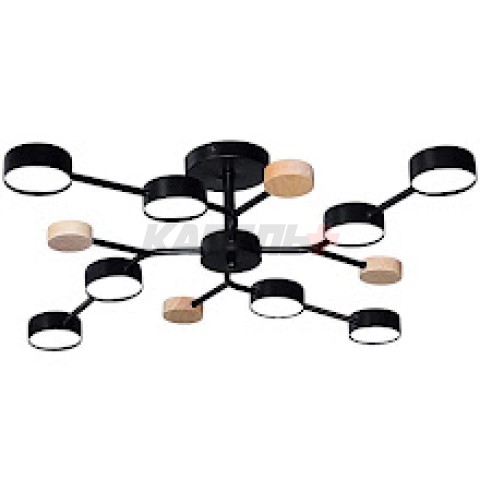 Светильник N6830/8 чёрный/дерево