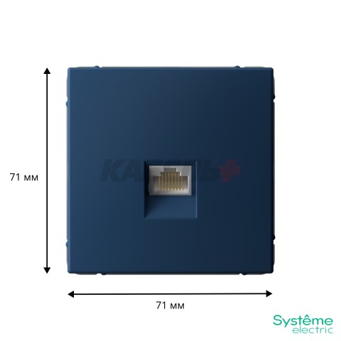 ARTGALLERY РОЗЕТКА компьютерная RJ45, кат. 6A, механизм, АКВАМАРИН