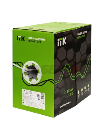ITK Витая пара F/UTP кат.5E 4х2х0,52 solid PVC серый (305м) РФ/Т