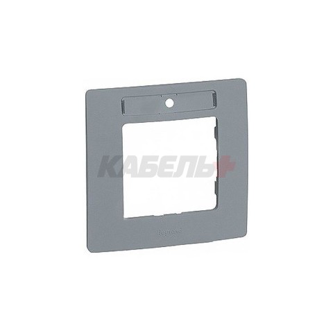 Etika - Рамка 1 пост, с держателем для маркировки (алюминий)