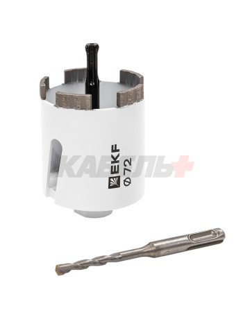 Коронка алмазная Turbo Fast 72 DCH-72TRB Laser M16 EKF Expert