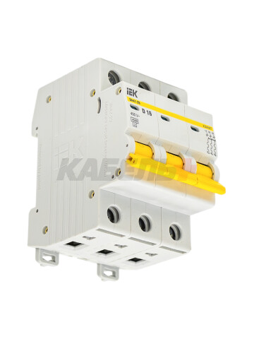 KARAT Автоматический выключатель ВА47-29 3P D 16А 4,5кА IEK