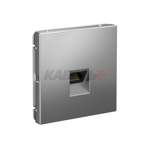 ARTGALLERY РОЗЕТКА компьютерная RJ45, кат. 6A, механизм, СТАЛЬ