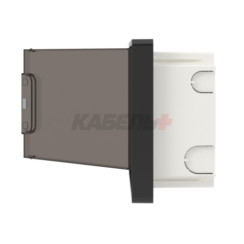 Щиток 8 мод встраиваемый FRAME, черный, с тонированной дверцей, с 2шинами PEN на 6 и 8 отв. DKC