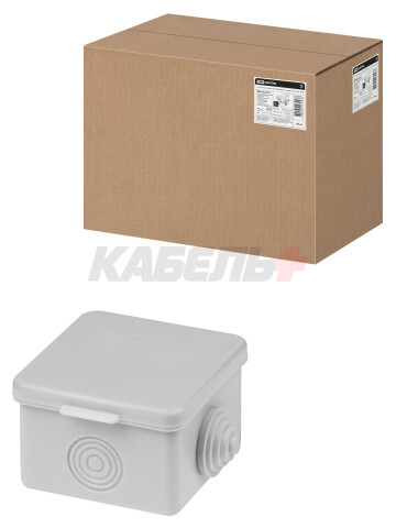 65х65х50мм ОП IP54 коробка распаячная, крышка,4 вх. TDM
