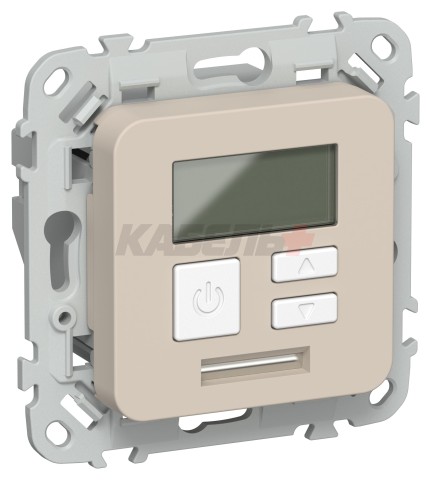 FLITE Термостат электронный с дисплеем 16А Т-ФлЛ льняной IEK