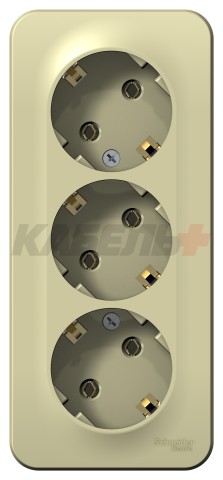 BLANCA О/У РОЗЕТКА 3-я с заземлением без шторок, ИЗОЛ.ПЛ., 16А, 250В, БЕЖЕВЫЙ