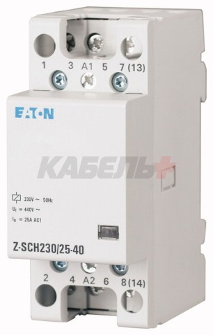 Контактор Z-SCH230/25-40, 4NO, 25A /(9A по AC-3), 230VAC, 2M