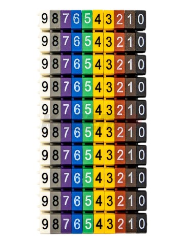 Маркер МКН-"0,1,2,3,4,5,6,7,8,9" 2,5мм2 (100шт/упак) IEK