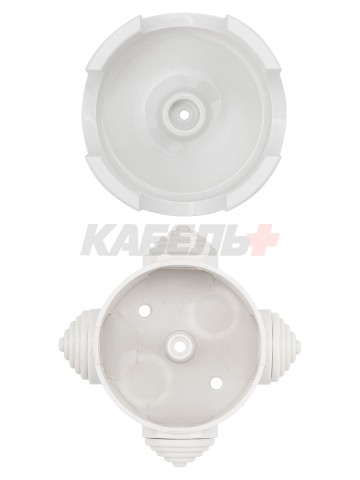 Коробка распаячная фарфоровая D7,8х4,5см белая TDM