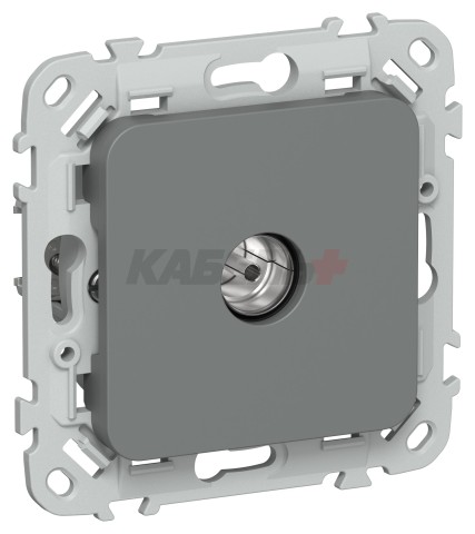 FLITE Розетка TV экранированная проходная тип M РТВм-1-1-2-ФлМА мокрый асфальт IEK