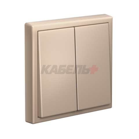 ARTGALLERY 2-клавишный ПЕРЕКЛЮЧАТЕЛЬ, 10АХ, механизм, быстрозажим. клем., ПЕСОЧНЫЙ