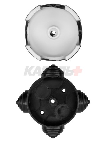 Коробка распаячная фарфоровая D7,8х4,5см черная TDM