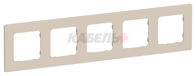 FLITE Рамка 5-местная РУ-5-К-ФлЛ льняной IEK