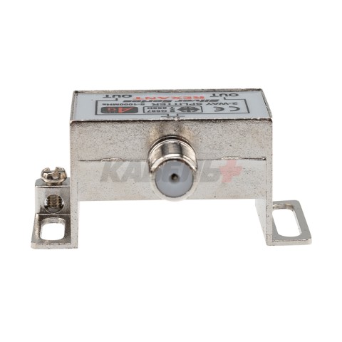 Делитель ТВx2 под F-разъем, 5-1000МГц, Silver (3 F-разъема в комплекте) REXANT