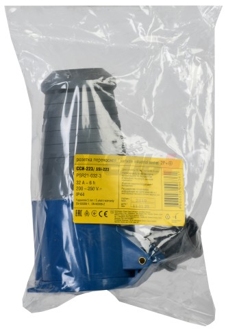 Розетка переносная ССИ-223 2P+PE 32А 200-250В IP44 IEK