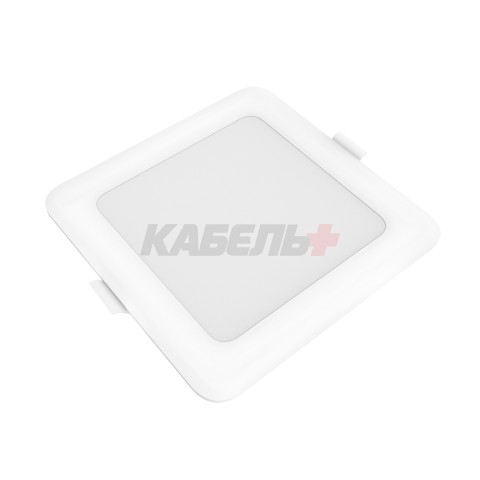 Светильник Gauss Elementary Downlight квадрат 10W 780lm 4000K 170-260V IP20 120*26 монтаж белый LED