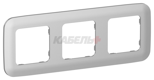 FLITE Рамка 3-местная РУ-3-А-ФлА алюминий IEK