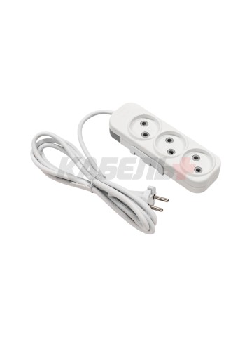 EL-BI,Myra,удлинитель 3гн2м б/з белый,527-110202-360