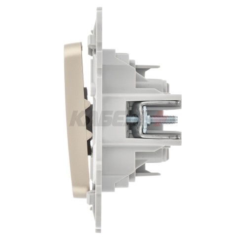 FLITE Выключатель 2-клавишный 10А ВС12-1-0-ФлШ шампань IEK