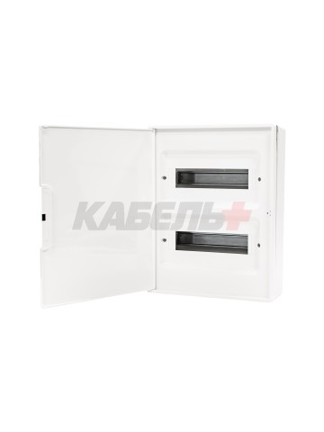 Щиток 24 мод настенный FRAME, белый, с белой дверцей, с 4 шинами PEN (2шт на 8 отв. и 2шт на 6 отв)