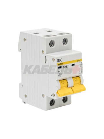KARAT Автоматический выключатель ВА47-29 2P B 16А 4,5кА IEK