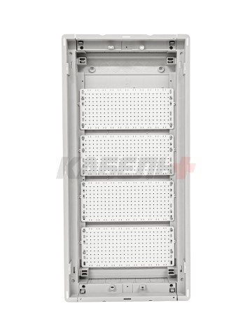 U48EP IT PL, Щит встраиваемый мультимедийный, 4 ряда, металл. дверца со слотами для охлаждения, IP30