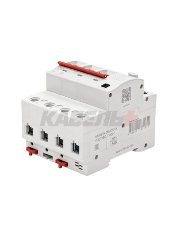 Дифавтомат YON max типа MDR, 3P+N, 30mA, 32A, хар-ка C, 6kA, тип A DKC