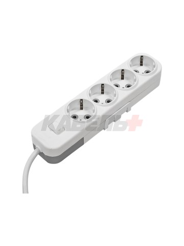 EL-BI,Myra,удлинитель 4гн3м с/з с выкл. белый,527-010203-422