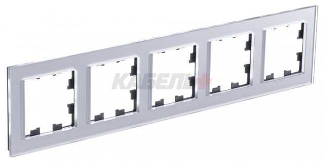 ATLASDESIGN NATURE 5-постовая РАМКА, ОРГАНИЧЕСКОЕ СТЕКЛО АЛЮМИНИЙ