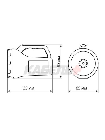 Фонарь светодиодный "Прожектор 5", 3 Вт LED+12 SMD, бат. 3*АА, TDM