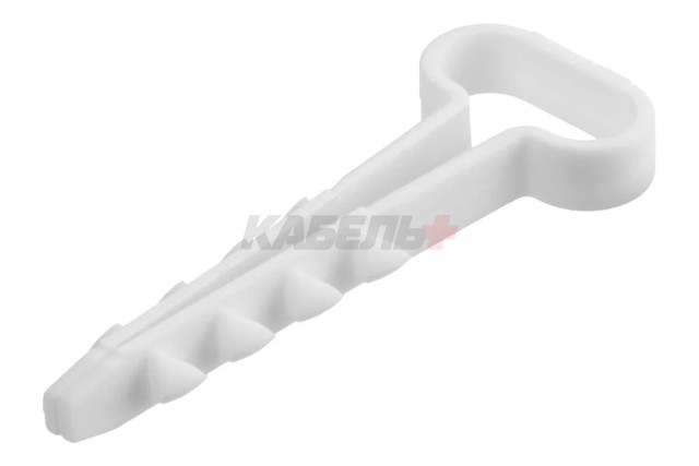 Дюбель-хомут для плоского кабеля 6-12мм белый (100шт) TDM