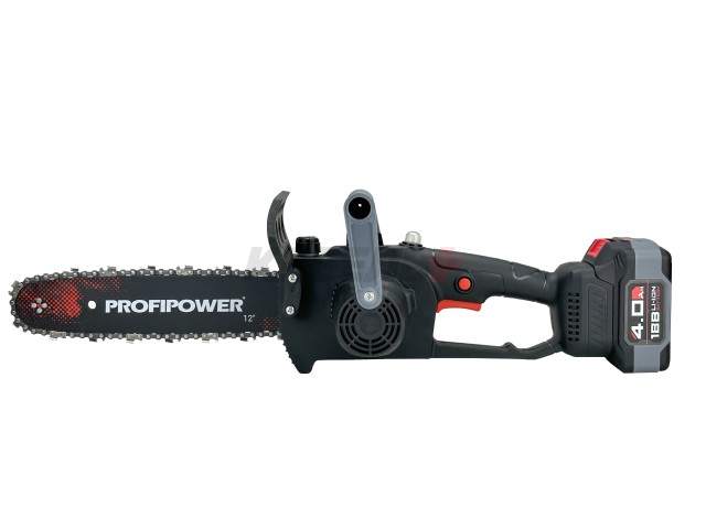 Аккумуляторная цепная пила бесщеточная ProfiPower MKDUC-20V (Li-ion-1шт, 4.0Ач, шина 12", 0-4500об/мин, цепь, З/У, в коробке)